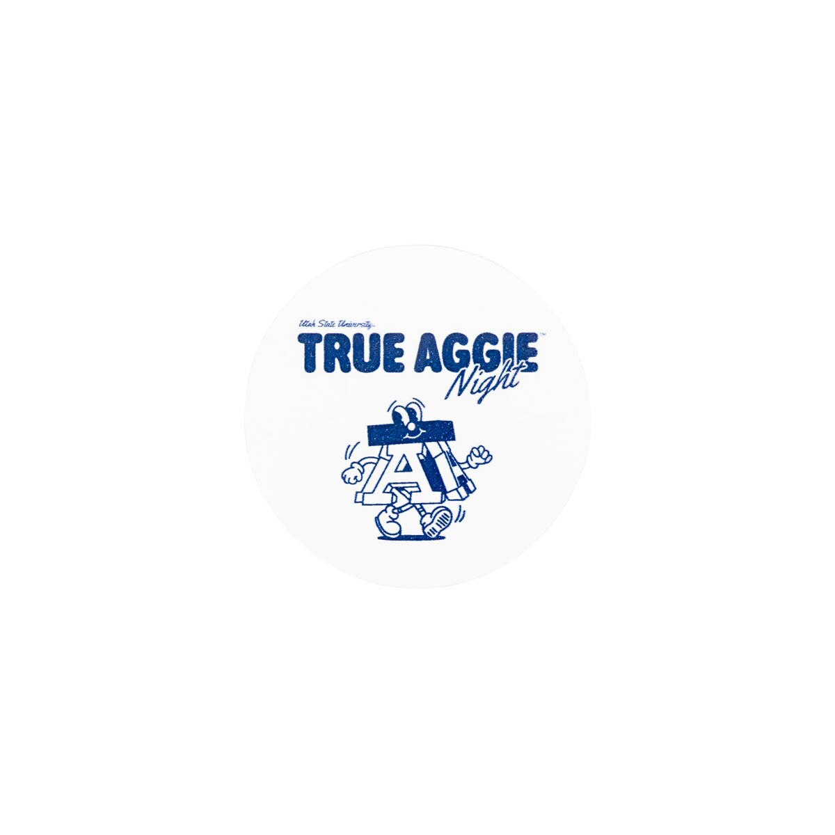 utah state univsersity true aggie night walking block a 2 in sticker